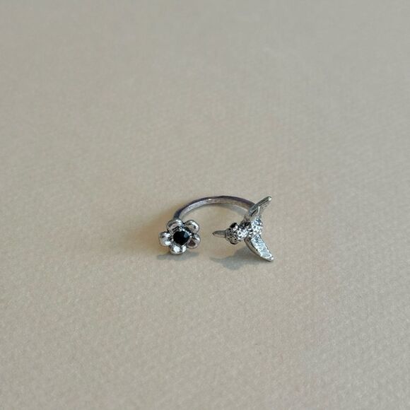 Silver Hummingbird Ring N1458 - Picture 3 of 5